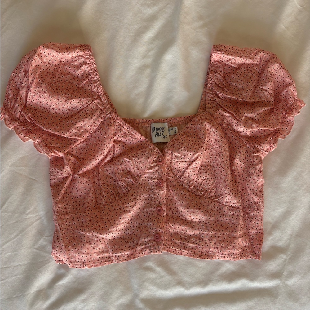 Princess Polly Pink Puff Sleeve Top